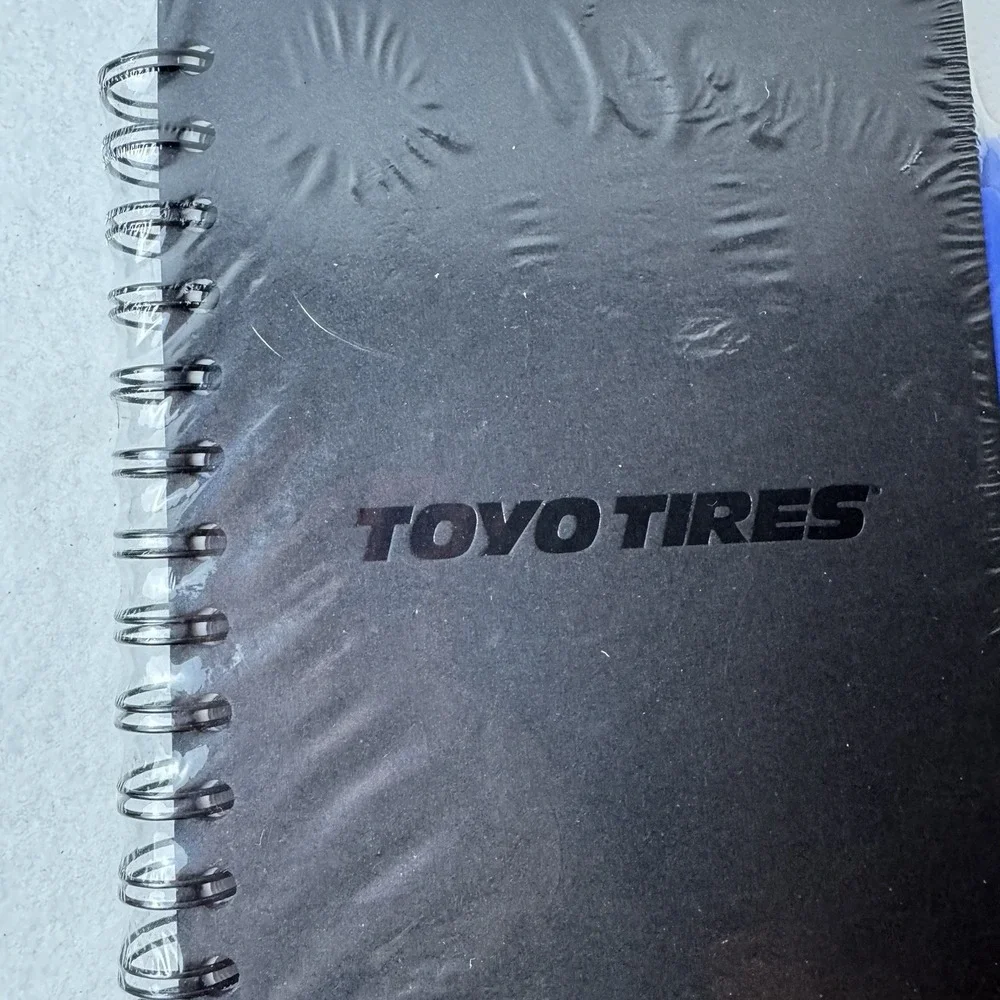 New Toyo Tires Spiral Notebook Black With Pen Advertising Note Book
